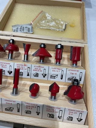 Set 12 Punte per Fresatrice 6.35mm per legno