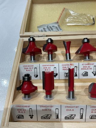 Set 12 Punte per Fresatrice 6.35mm per legno