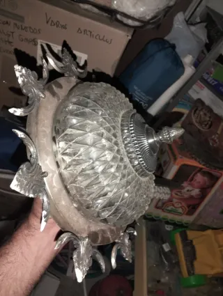 Lámpara colgante vintage plata