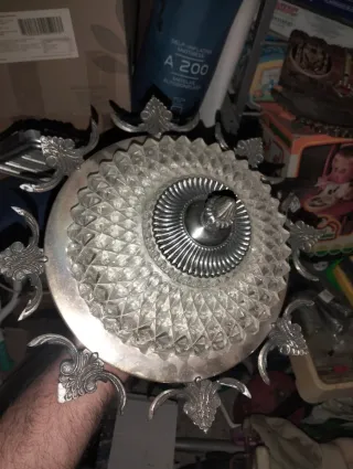 Lámpara colgante vintage plata