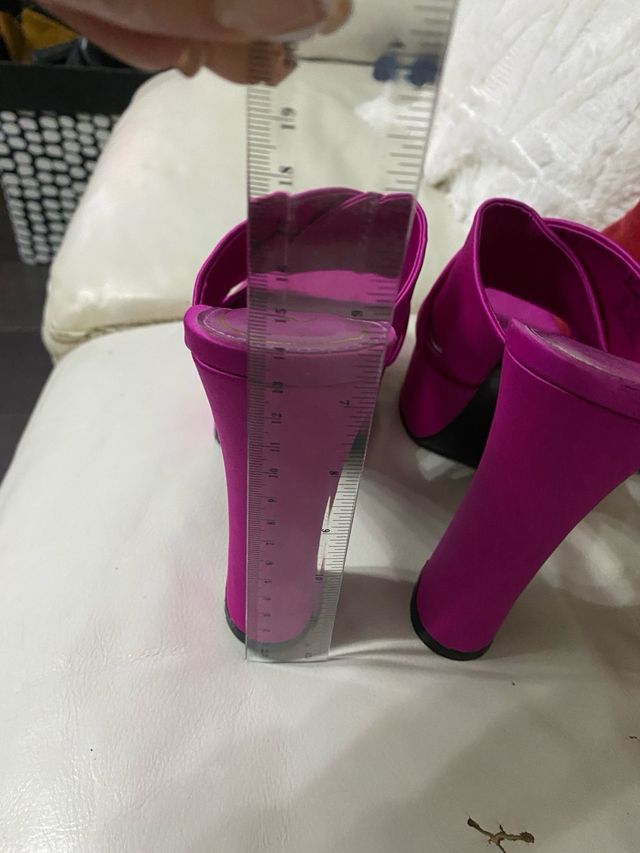 Zapatos plataforma fucsia Zara T.39