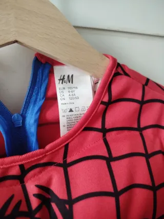 Disfraz Spiderman con máscara talla 4-6años