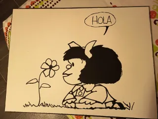 Cuadro viñeta sobre lienzo de Mafalda