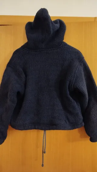 Chaqueta lana gorda capucha