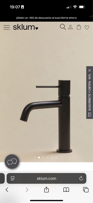 Grifo Sklum Negro 20cm