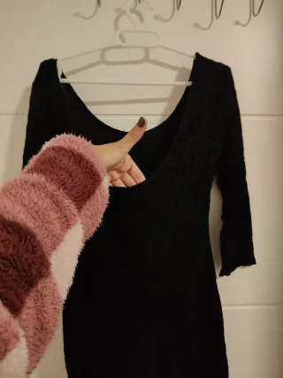 Vestido negro Stradivarius talla M