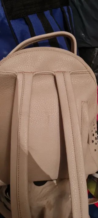 Mochila Adolfo Domínguez Beige Tachuelas