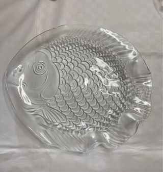 Vassoio in vetro a forma di pesce