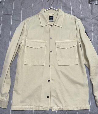 Chaqueta Zara Oversize Beige Talla M Hombre