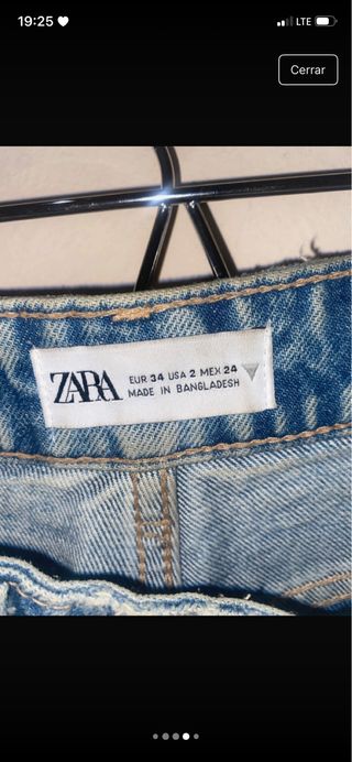 Jeans Zara rectos rotos