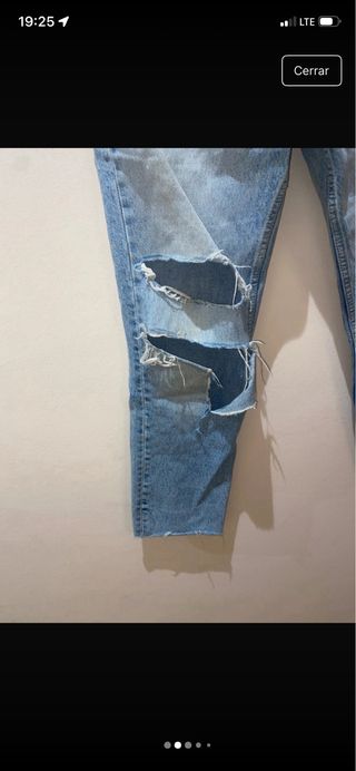 Jeans Zara rectos rotos