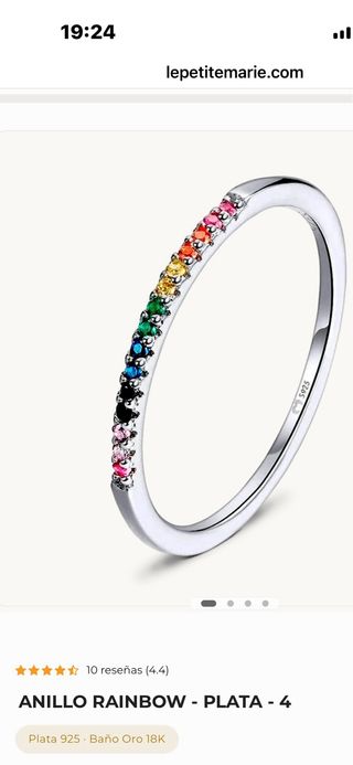 Anillo Le Petit Marie Plata Multicolor