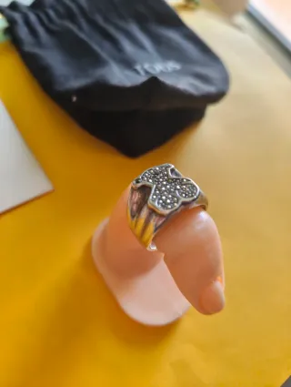 Anillo Tous Modelo Grace Plata y Negro