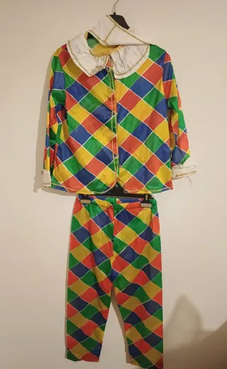 Vestito Carnevale Arlecchino con cappello