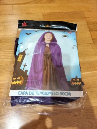 Capa larga terciopelo 90cm disfraz