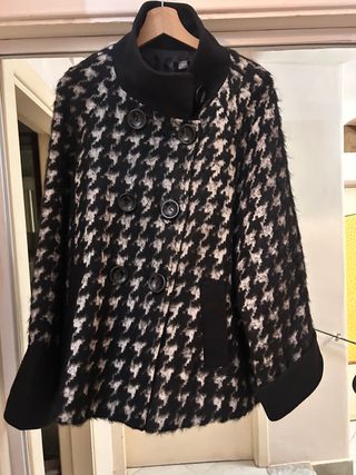 Cappotto Pied de Poule Nero e Bianco