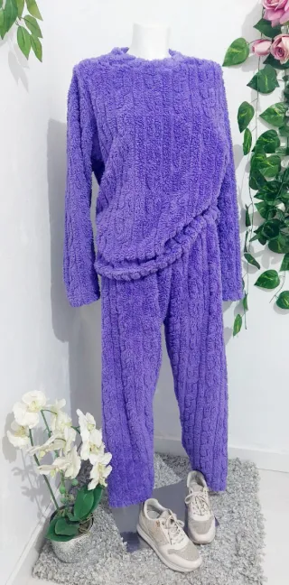 Pijama Polar Largo Mujer XL