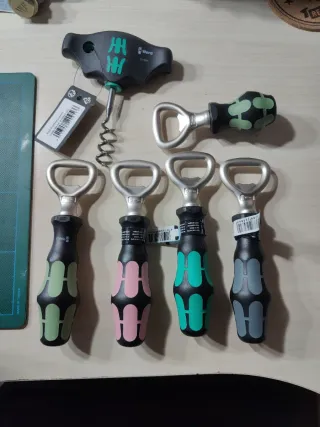 Lote de 6 abrebotellas y sacacorchos