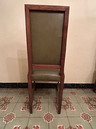 Sillas Vintage Piel y Madera (4)