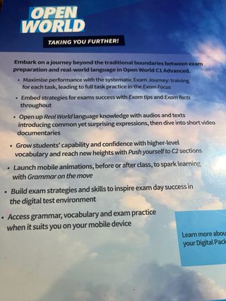 Libro Inglés Cambridge C1 Advanced ‘Open World’