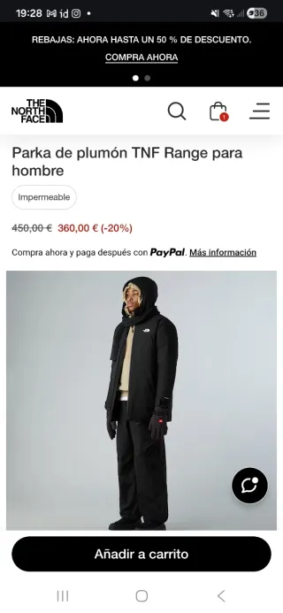 Parka The North Face Hombre Talla M