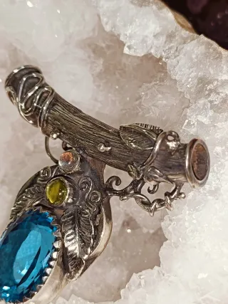 Colgante Topacio Azul Increíble