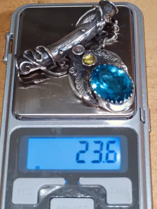 Colgante Topacio Azul Increíble