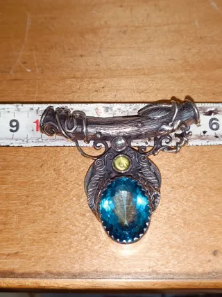 Colgante Topacio Azul Increíble