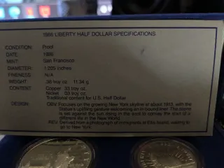 Estuche Profesional Monedas Liberty 1886-1986