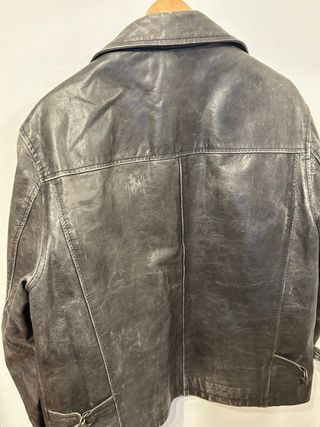 Abrigo negro Zara con capucha y pelo