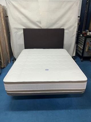 Somier Láminas Anchas + Colchón Visco 150x190