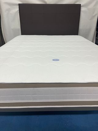 Somier Láminas Anchas + Colchón Visco 150x190