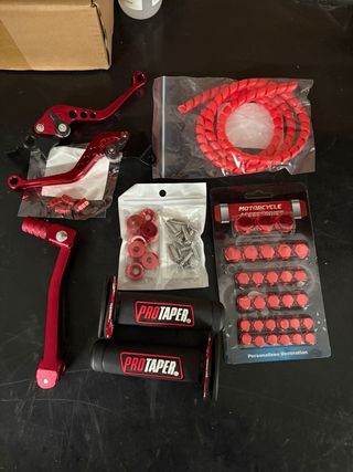 Pack Accesorios Moto Rojo nuevo