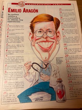 Fichas TV 90s: Caricatura y 25 datos  Mas de 150.