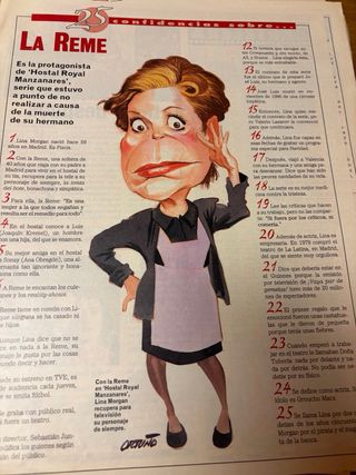 Fichas TV 90s: Caricatura y 25 datos  Mas de 150.