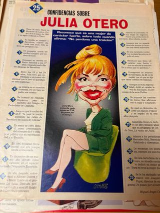 Fichas TV 90s: Caricatura y 25 datos  Mas de 150.