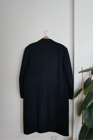 Abrigo azul marino cashmere Yves Saint Laurent