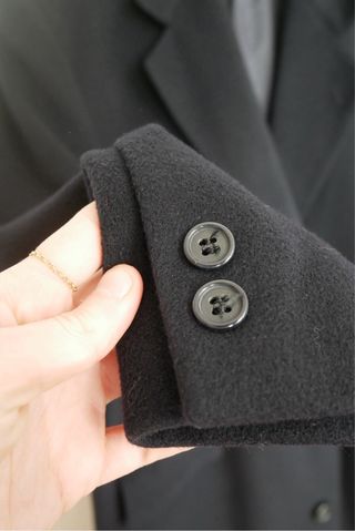 Abrigo azul marino cashmere Yves Saint Laurent