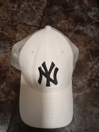 Gorra Yankees Blanca Malla