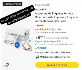 Impresora Térmica Munbyn 10x15