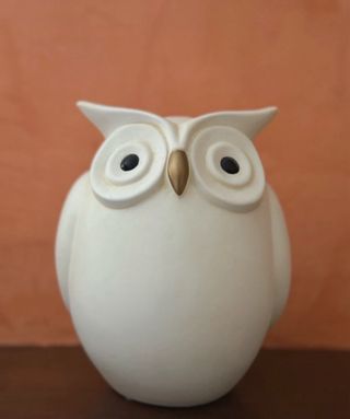 Statuetta gufo bianca
