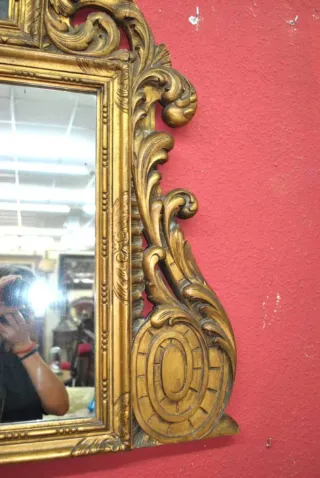 Antiguo espejo trumeau con bodegón