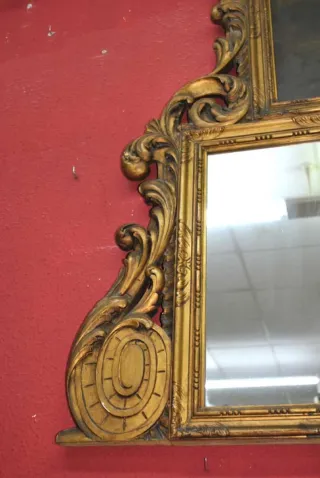 Antiguo espejo trumeau con bodegón