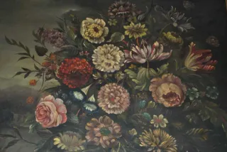 Antiguo espejo trumeau con bodegón