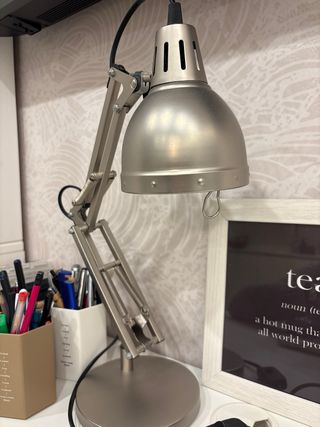 Juego de 2 lámparas de escritorio metalizadas