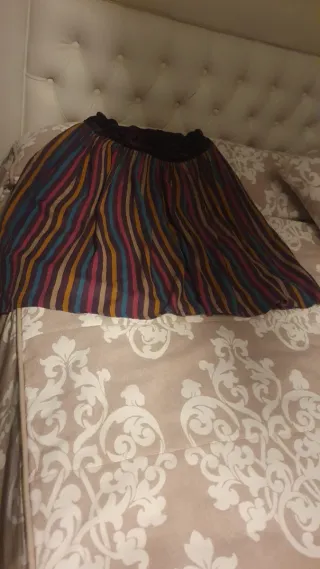 Falda de vuelo multicolor talla única