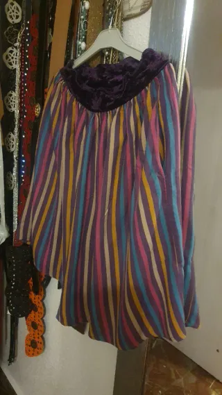 Falda de vuelo multicolor talla única