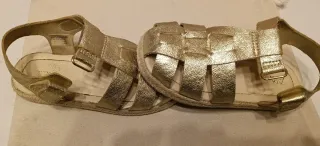 Sandalias Cangrejeras Yute Doradas Talla 27