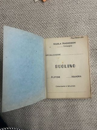 Ruolino Militare Esercito 1964