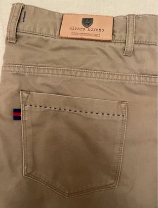 Lote 2 Pantalones Alvaro Moreno T/44 Beige y Azul